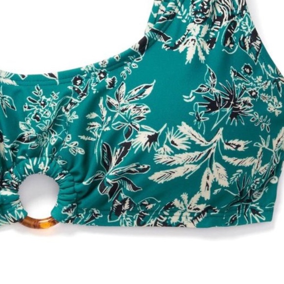 Ring Front Floral Vintage Swim Bikini Bra - Picture 3 of 8